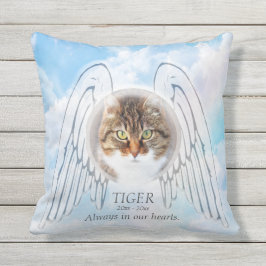 Anpassningsbar Pet Memorial med Angel Vingar Kudde