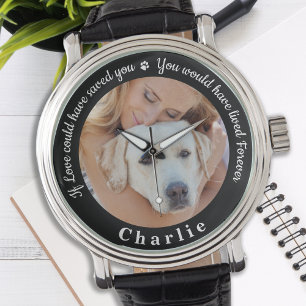 Anpassningsbar Pet Memorial Pet Loss Keepsaké Hund Armbandsur