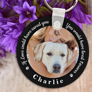 Anpassningsbar Pet Memorial Sympathy 2 Hund Photo Nyckelring