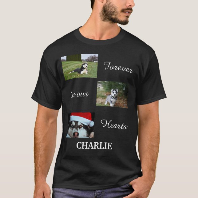 Anpassningsbar Pet Namn 3 Photo collage keepist Me T Shirt (Framsida)