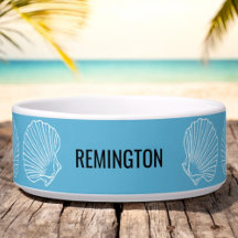 Anpassningsbar Pet Namn Beach Seashells Teal