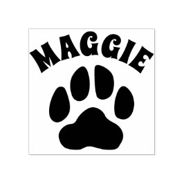 Anpassningsbar Pet Namn med Hund Paw Print Personl Stämpel