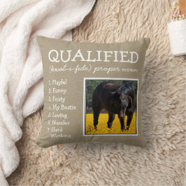Anpassningsbar Pet Namn/Photo/Traits på Beige Faux Kudde