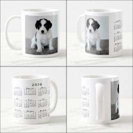 Anpassningsbar Pet Photo 2026 Calendar Kaffemugg