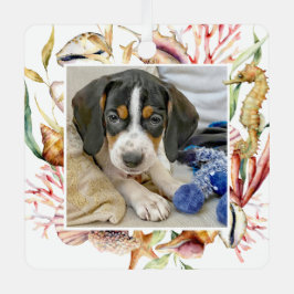 Anpassningsbar Pet Photo Beach-jul Julgransdekoration