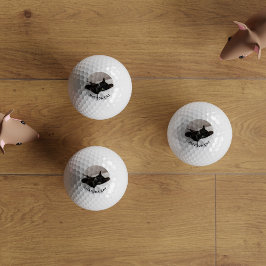 Anpassningsbar Pet Photo Black Cat Personlig Golf 