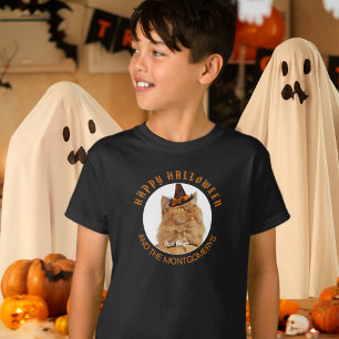 Anpassningsbar Pet Photo Cat Lover Halloween fest  T Shirt