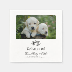 Anpassningsbar Pet Photo Cocktail Napkins for Bröl Pappersservett