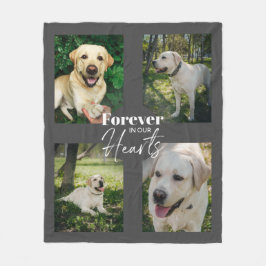 Anpassningsbar Pet Photo Collage Memorial Keepsak Fleecefilt