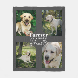 Anpassningsbar Pet Photo Collage Memorial Keepsak Fleecefilt
