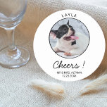 Anpassningsbar Pet Photo Cute Hund Cat jag gör för Underlägg Papper Rund<br><div class="desc">Anpassningsbar Pet Photo Cute Hund Cat jag gör för Papper Underlägg i Bröllop</div>