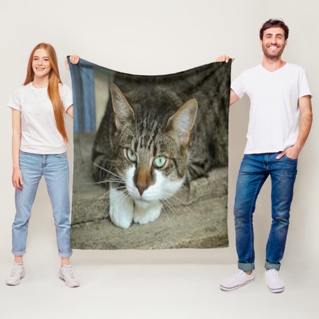 Anpassningsbar Pet Photo Fleece Blanket (På plats)