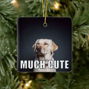 Anpassningsbar Pet Photo Funny Mycket Cute Meme St Julgransprydnad Keramik