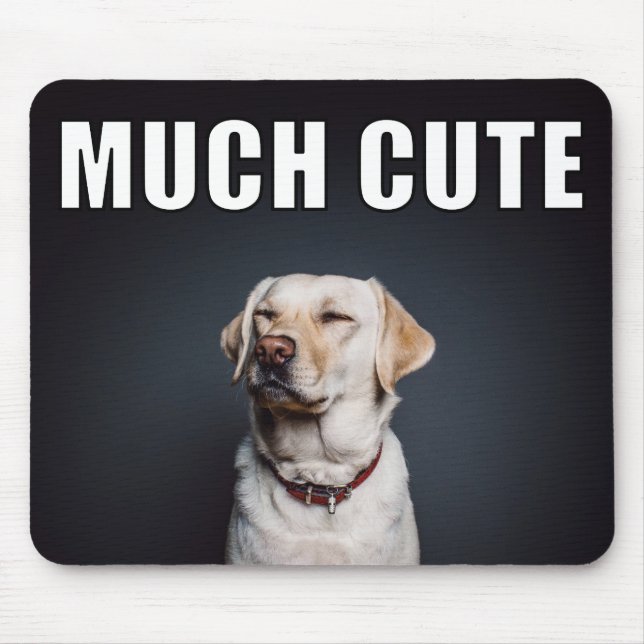 Anpassningsbar Pet Photo Funny Mycket Cute Meme St Musmatta (Framsidan)