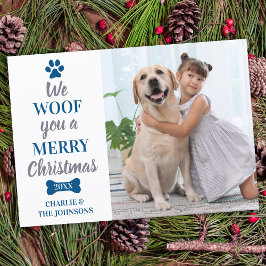 Anpassningsbar Pet Photo God jul från Hund Julkort