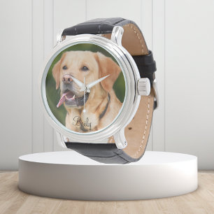 Anpassningsbar Pet Photo Hund Cat Personlig Namn Armbandsur