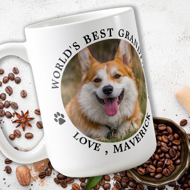 Anpassningsbar Pet Photo Hund Personlig Grandpa Kaffemugg (Skapare uppladdad)