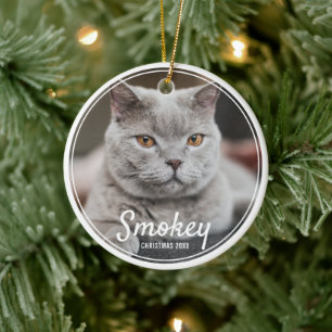 Anpassningsbar Pet Photo jul-Helgdag Julgransprydnad Keramik