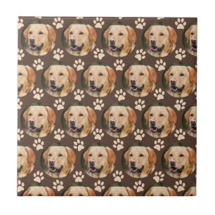 Anpassningsbar Pet Photo Mönster Hund Brown Kakelplatta