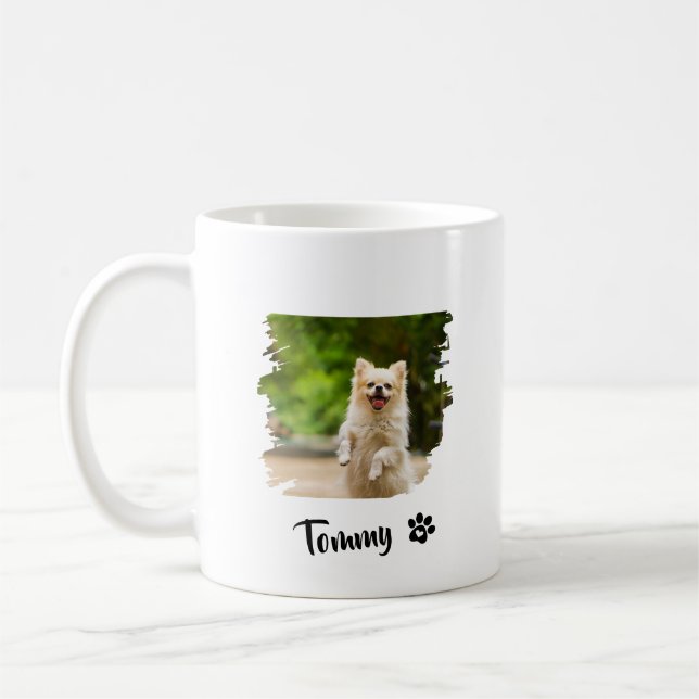 Anpassningsbar Pet Photo Mugg med Namn och modern  (Vänster)