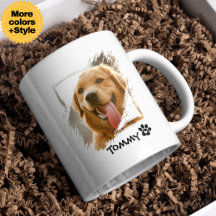 Anpassningsbar Pet Photo Mugg med Namn och modern
