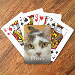 Anpassningsbar Pet Photo Namn Casinokort<br><div class="desc">Ladda upp ett foto, lägg till en namn och skapa enkelt dina personligens spelkort. Du kan ÖVERFÖRA DESIGN på andra Zazzle-produkter och justera den så att den passar de flesta Zazzle-objekt. Du kan också klicka på knappen CUSTOMIZE för att lägga till, ta bort eller ändra information som bakgrundsbild färg, text,...</div>
