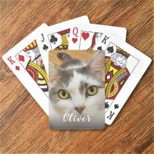 Anpassningsbar Pet Photo Namn Casinokort