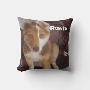Anpassningsbar Pet Photo/ Namn Kudde