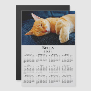 Anpassningsbar Pet Photo och Namn 2021 Calendar on