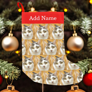 Anpassningsbar Pet Photo och Namn Personlig Liten Julstrumpa