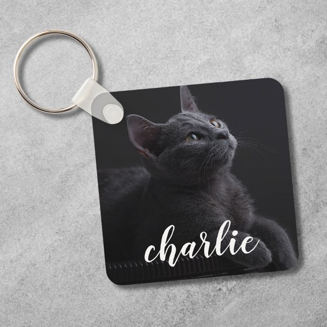 Anpassningsbar Pet Photo Personlig Namn Nyckelring (Pet Photo Keychain)