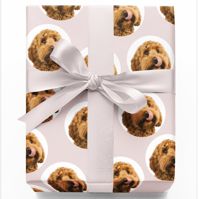 Anpassningsbar Pet Photo | Personligens Rosa Presentpapper (Skapare uppladdad)