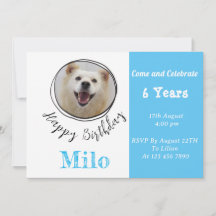 Anpassningsbar Pet Photo Puppy Hund Birthday-inbju