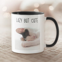 Anpassningsbar Pet Photo Quote Lazy but Cute Perso
