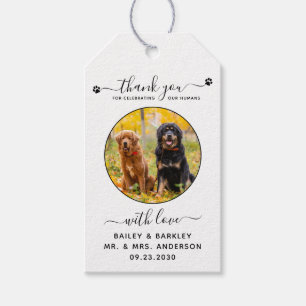 Anpassningsbar Pet Photo Tack Hund Wedding Favor Presentetikett