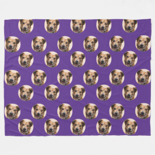 Anpassningsbar Pet Photo Throw Blanket Fleecefilt