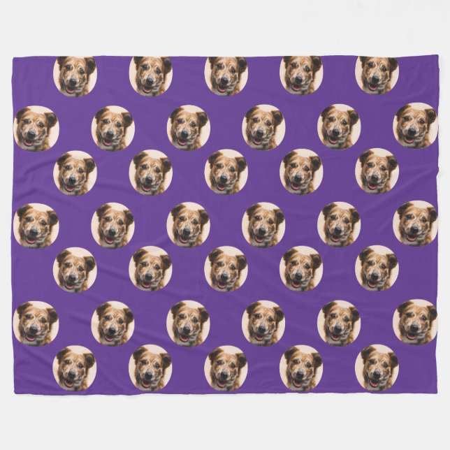 Anpassningsbar Pet Photo Throw Blanket Fleecefilt (Framsidan (Horisontell))