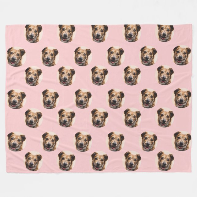 Anpassningsbar Pet Photo Throw Blanket Fleecefilt (Framsidan (Horisontell))