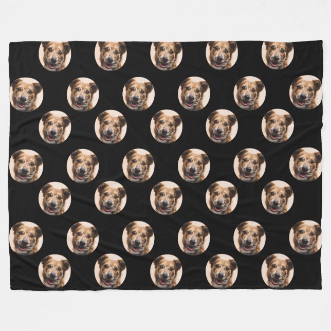 Anpassningsbar Pet Photo Throw Blanket Fleecefilt (Framsidan (Horisontell))
