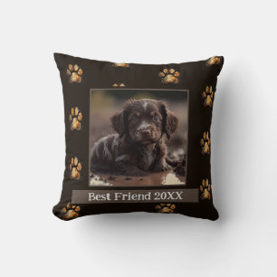 Anpassningsbar Pet Pillow - Hund Photo - Muddy Tas Kudde