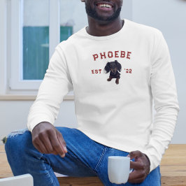 Anpassningsbar Pet Porträtt och Varsity Brev Arch  Lång Ärmad Tröja