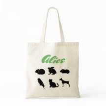 Anpassningsbar Pet Silhouettes Påsk Kaninpåse