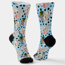 Anpassningsbar Pet Socks Hund Gift 2 Foton Cat Mam