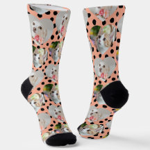 Anpassningsbar Pet Socks Hund Gift 2 Foton Cat Mam