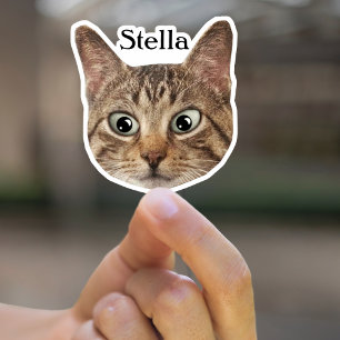 Anpassningsbar Pet Sticker Personlig Cat Ansikte S Klistermärken
