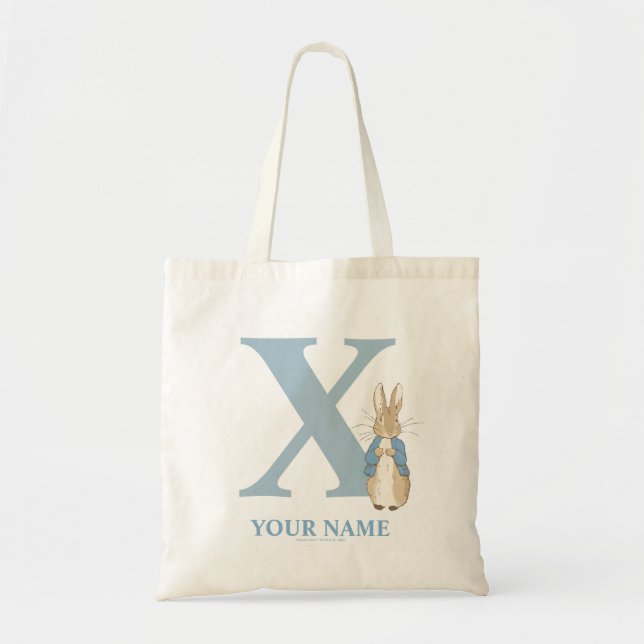 Anpassningsbar Peter Rabbit - Brev X Tote Bag Tygkasse (Framsidan)