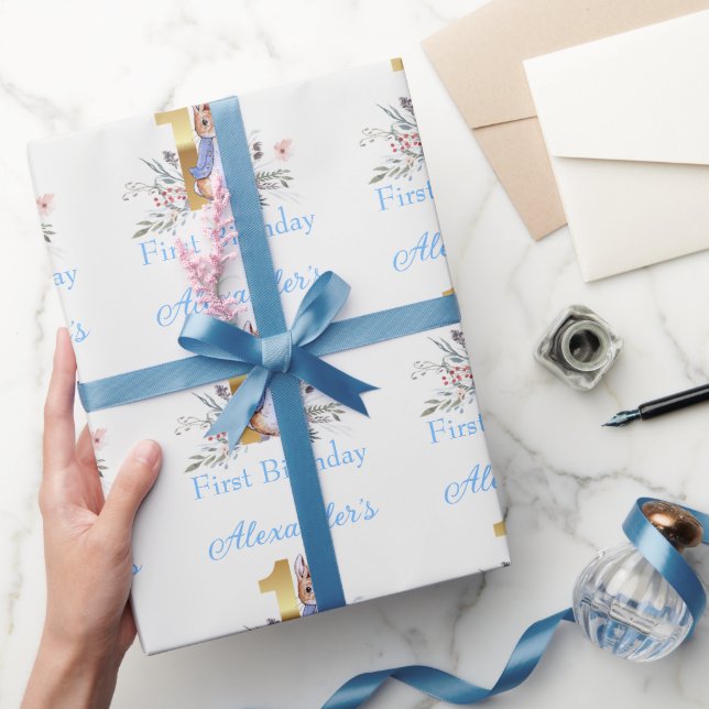 Anpassningsbar Peter the kanin Första födelsedag Presentpapper (Gifting)