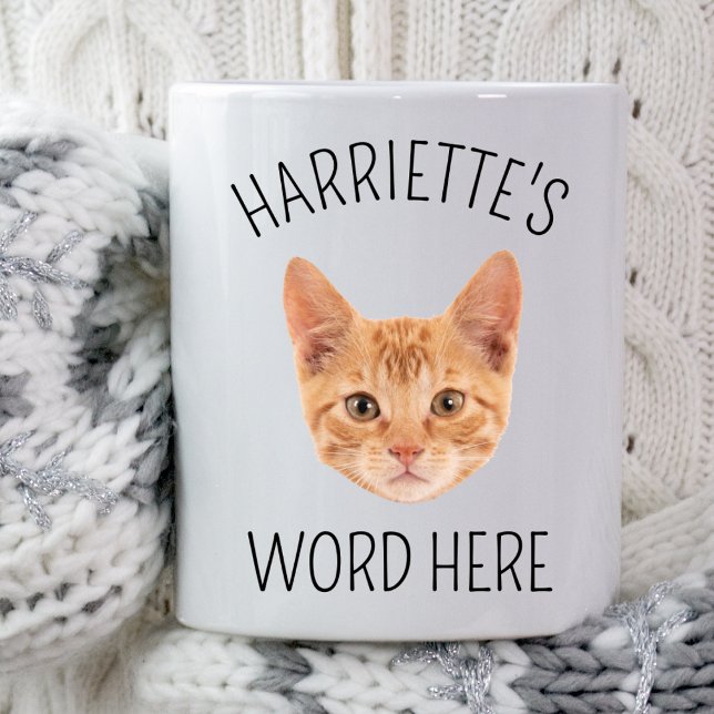 Anpassningsbar Pets Katt Ansikte Pappa Mamma Födel Mugg (Skapare uppladdad)