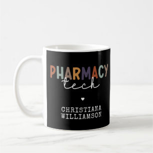 Anpassningsbar Pharmacy Tech Retro Pharmacy Techni Kaffemugg