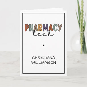 Anpassningsbar Pharmacy Tech Retro Pharmacy Techni Kort